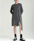 Slit Knit Dress & Poncho Co-ord