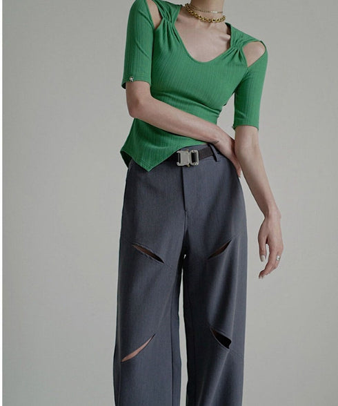 Cut-out Asymmetry Top