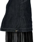 Hem Tulle Denim Skirt