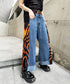 Side Pleated Denim Pants