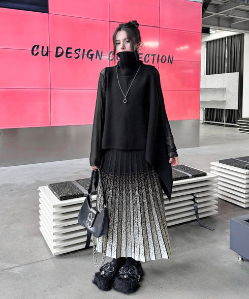 Gradation Pleat Skirt