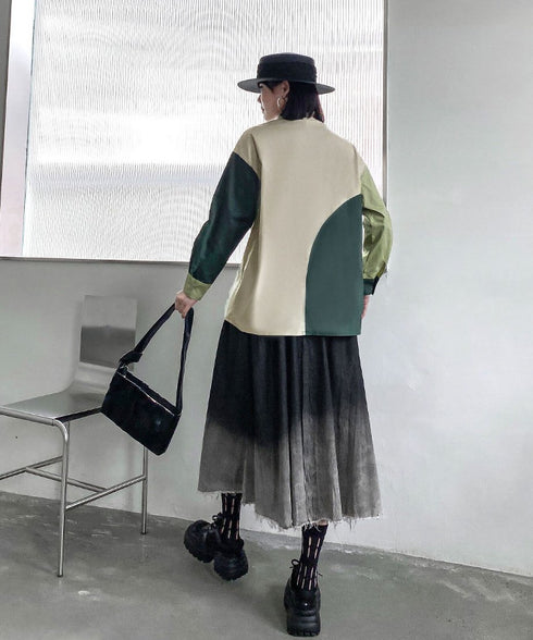 Color Blocking Blouse