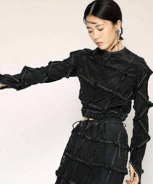 Round-neck Mulberry Top