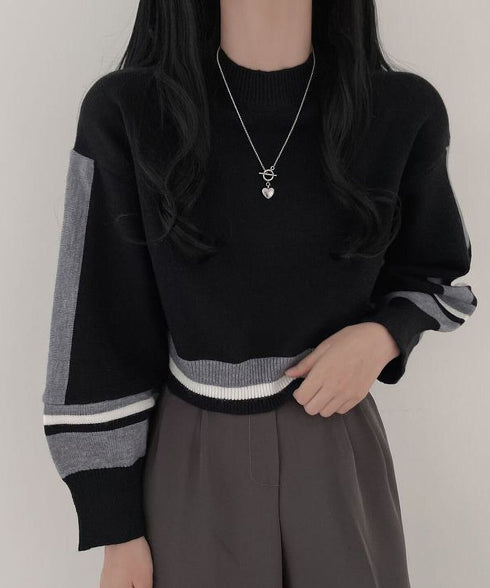 Colorblock Knit Pullover