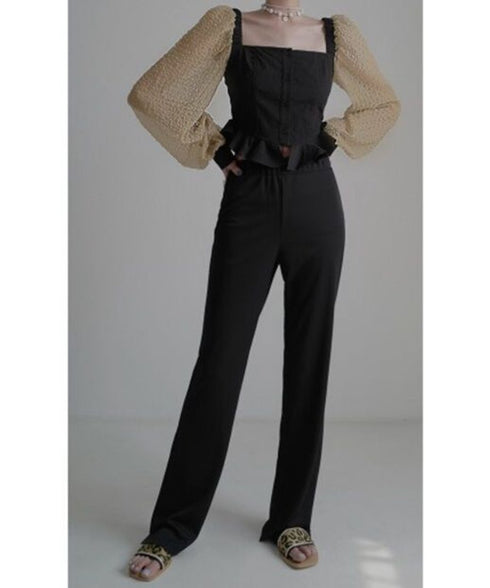 Square-neck Patchwork Top