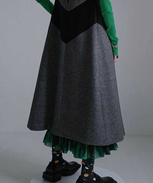 Ruffle Hem Layered Skirt