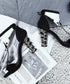 Houndstooth SpiralHeel Sandals
