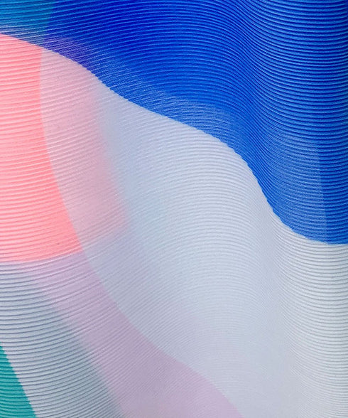 Pastel Geometry Pleated Dress