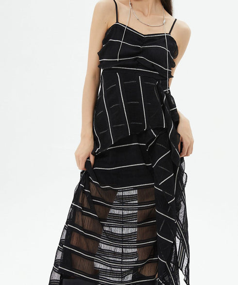 U-neck See-through Top