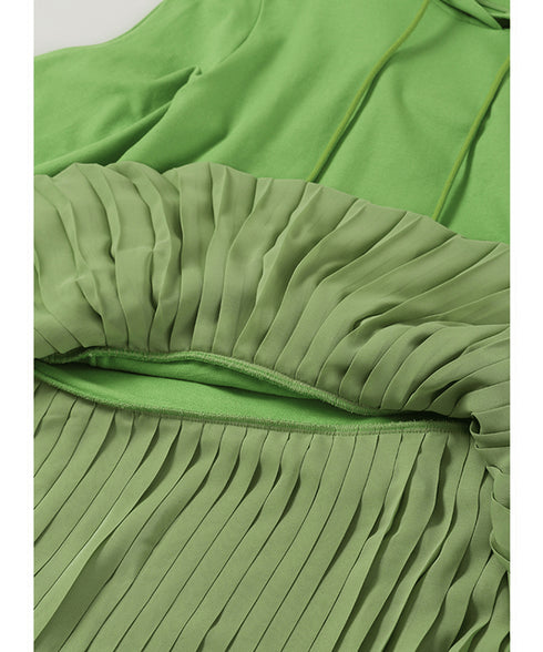 Pleated Hoodie Dress