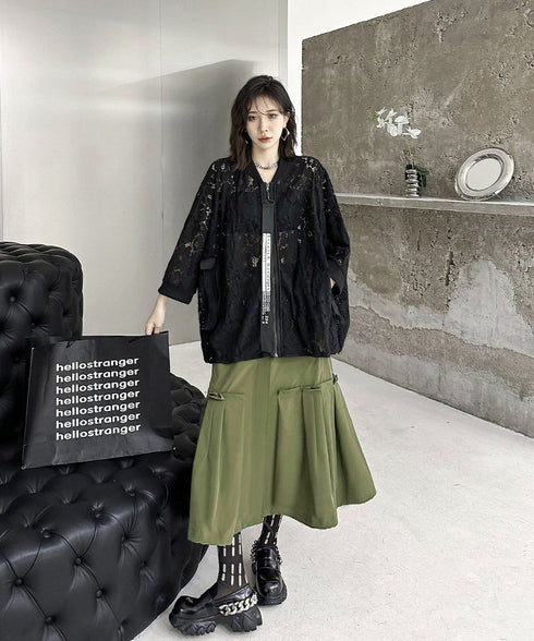 Flap Pocket Mermaid Skirt