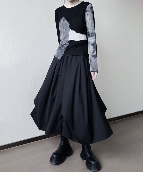 Boat-neck Blocking Top