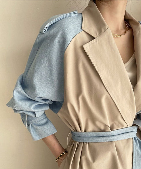 Raglan Sleeve Trench Coat