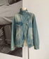 Stand Out Collar Denim Jacket