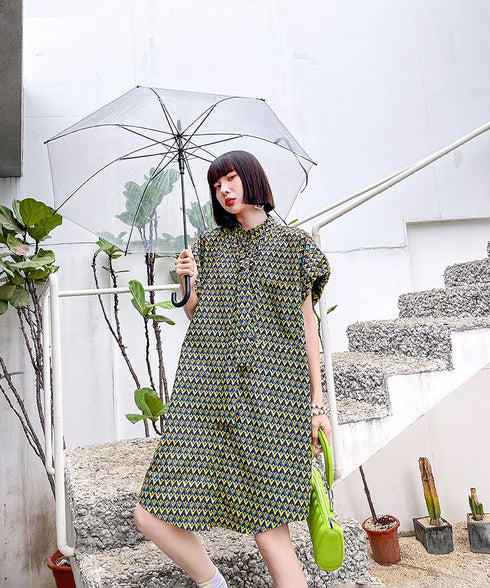 Power Shoulder Tie Dress