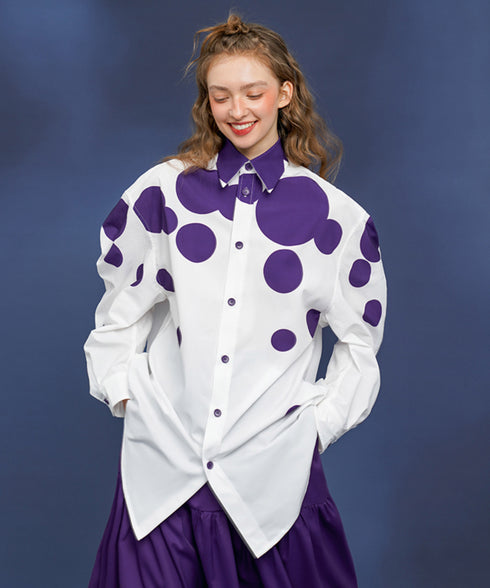 Polka Dot Print Blouse