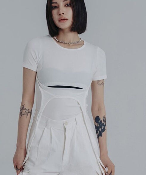 Strap Neck Fitted Top