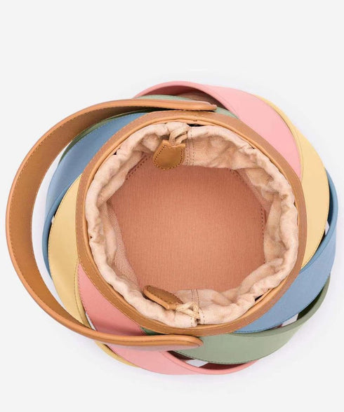 Cylindrical Contrast Color Bag