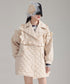 Ruffled Quilted Belted Coat