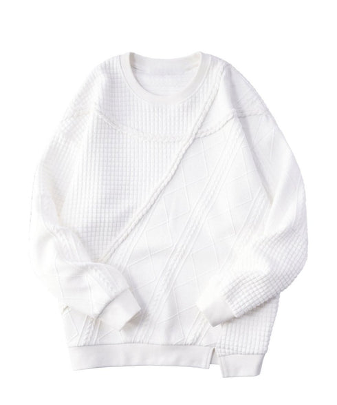 Textured Panel Mix Knit