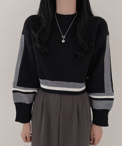 Colorblock Knit Pullover