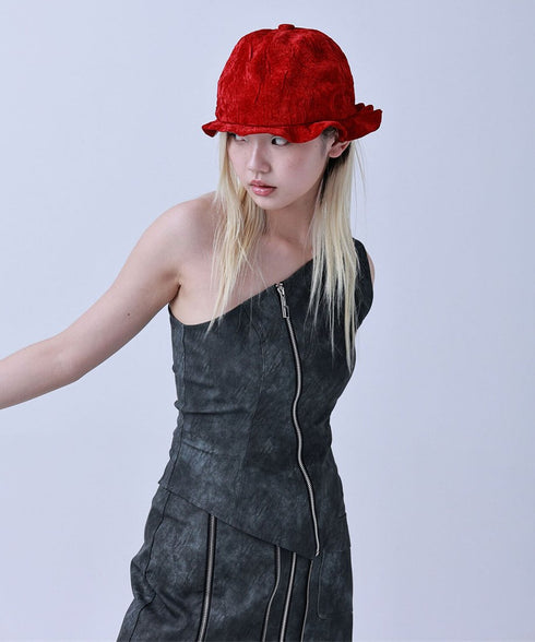 Velvet Wave Ribbon Hat