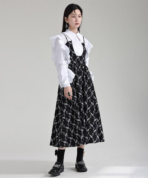 Floral Jacquard Camisole Dress