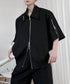 Double Zip Short Sleeve Blouson