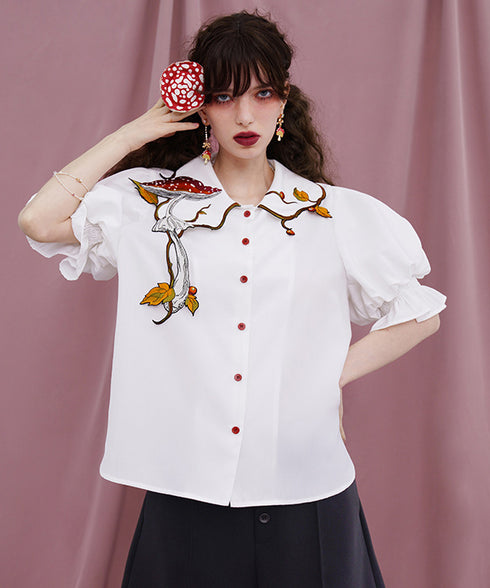 Mushroom Berry Blouse