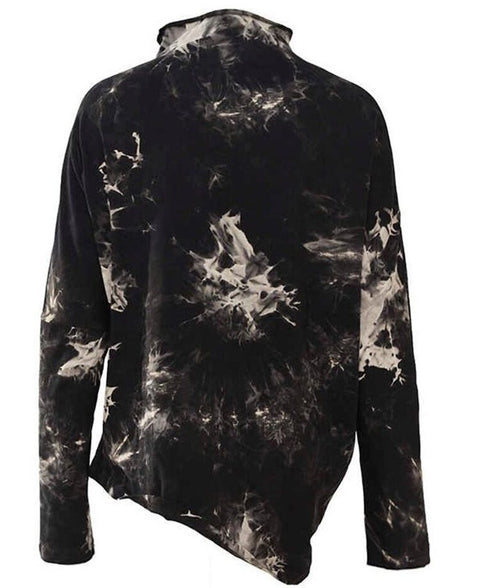 Zip Accent Marble Dye Top