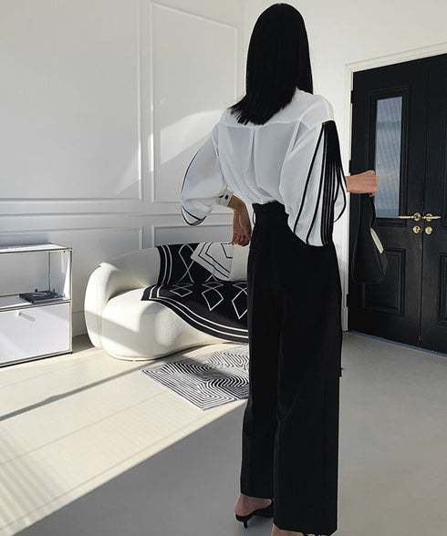 Pleated Sleeve Blouse