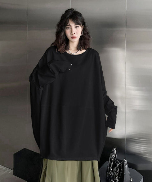 Oversized Drop Shoulder Long Sleeve Tee