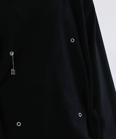 Pin Tuck Drape Long Sleeve Top