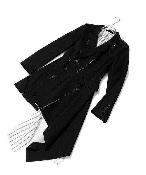 Pleated Panel Tailored Jacket