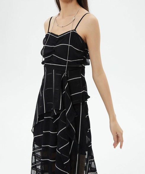 U-neck See-through Top