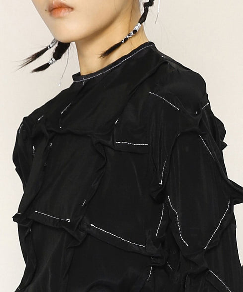 Round-neck Mulberry Top