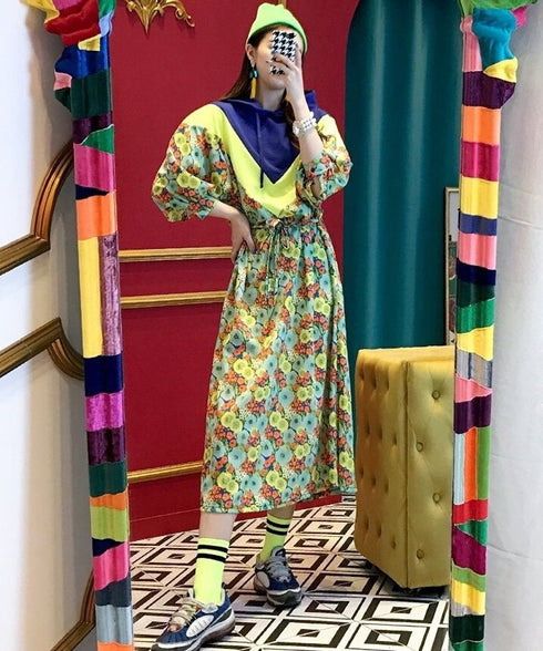 Floral Hoodie Dress