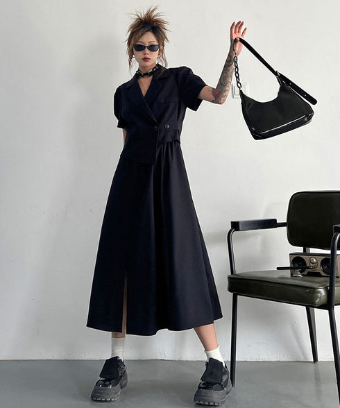 Faux Two-piece Dress