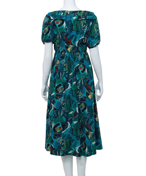 Retro Cassette Print Dress