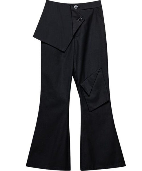 Layered Flare Cargo Pants