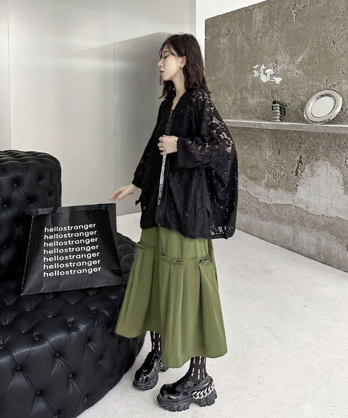 Flap Pocket Mermaid Skirt