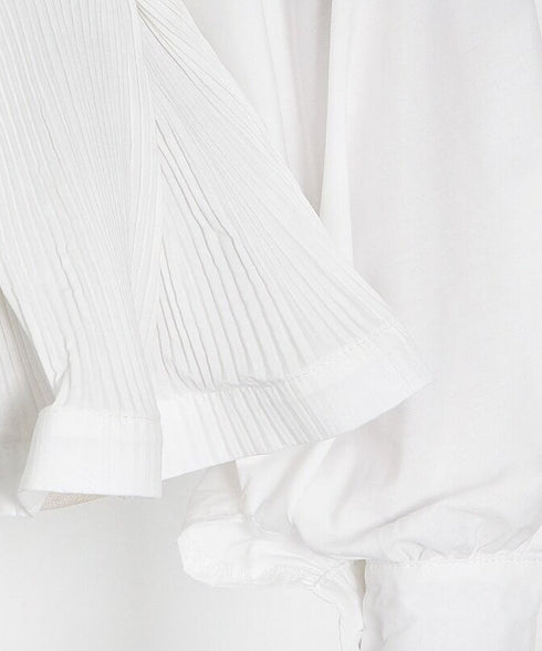 Pleated Peplum Blouse
