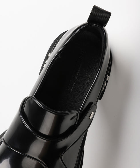 Metal Plate Platform Loafers