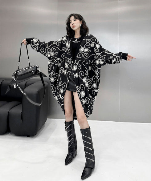 Flower Embroidery Cardigan