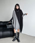 Diagonal Switch Sweater Dress