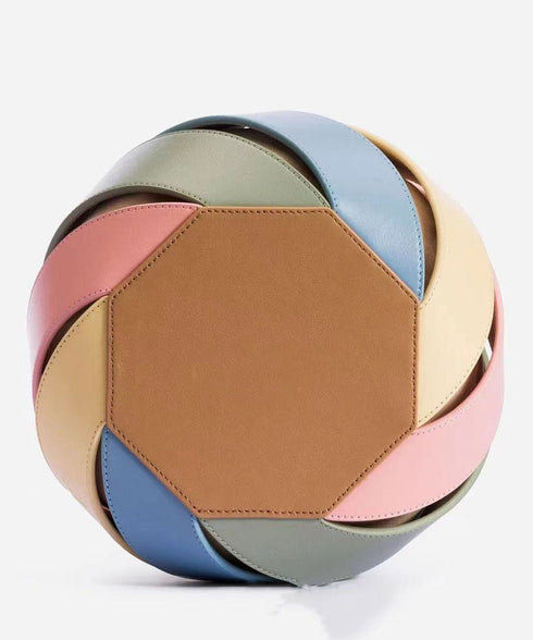 Cylindrical Contrast Color Bag