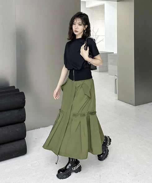 Flap Pocket Mermaid Skirt