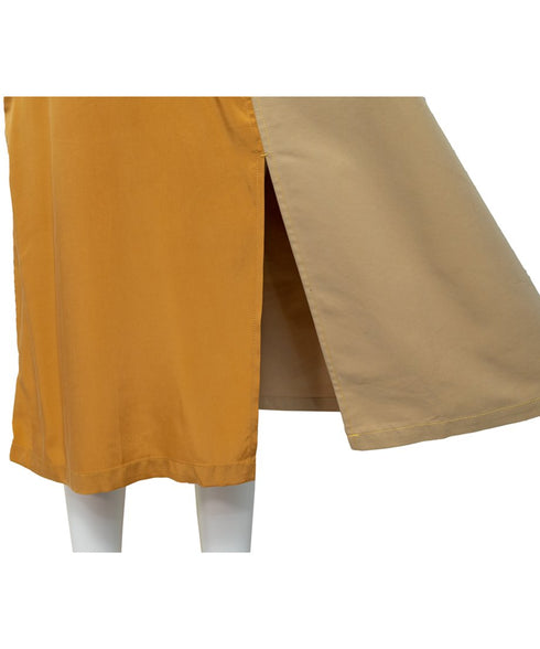 Dual Tone Asymmetric Strap Dress