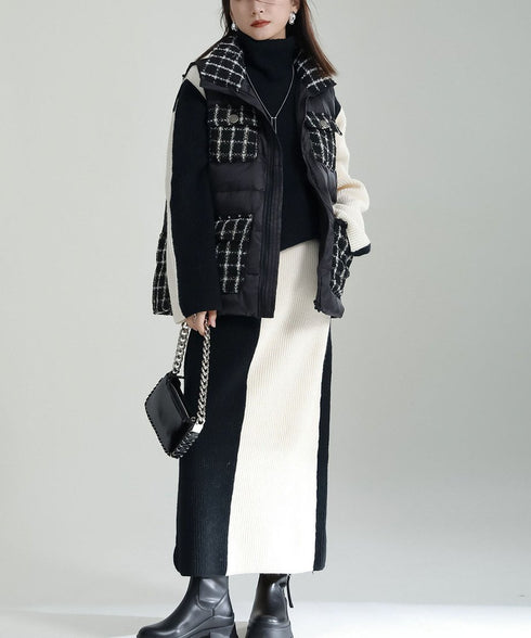 Bicolor Sweater & Skirt Co-ord