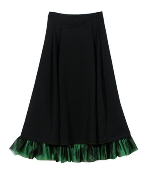 Ruffle Hem Layered Skirt